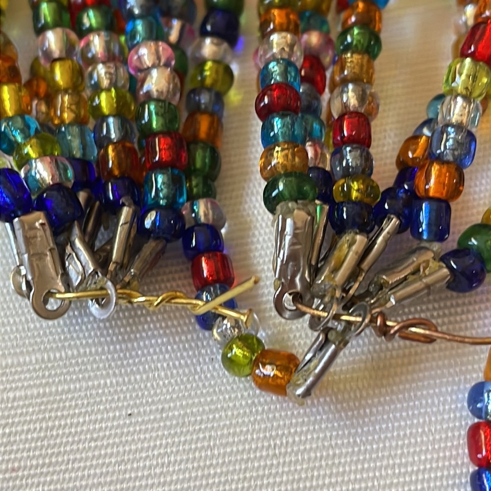 Lot of 9 multicolor glass beads strands unfinished for jewelry and crafts 30” L - Picture 2 of 7